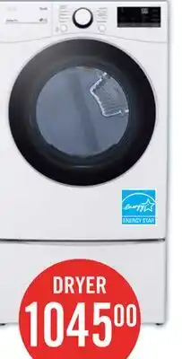 The Brick LG 7.4 Cu. Ft. Smart Electric Dryer - White - Stackable - DLE3600W offer