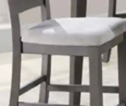The Brick Krew Counter-Height Dining Chair with Polyester Fabric, Ladder Back, Melamine - Grey offer