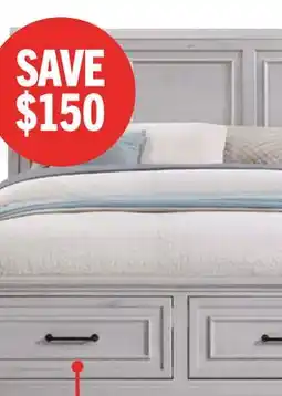 The Brick Kylie Platform Storage Bed with Headboard & Frame, Sand - Queen Size offer