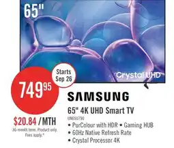 The Brick SAMSUNG 65 U7900F Crystal UHD 4K Smart Tizen OS TV (UN65U7900FFXZC) - 2025 Model offer