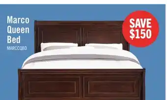 The Brick Marco Panel Bed with Headboard & Frame, Cherry Brown - Queen Size offer