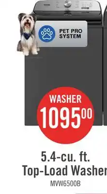 The Brick Maytag 5.4 Cu. Ft. Pet Pro Top-Load Washer - Volcano Black - MVW6500MBK offer