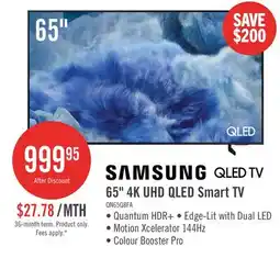 The Brick Samsung 65 Q8F QLED 4K Smart AI TV (QN65Q8FAAFXZC) offer
