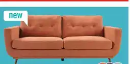 The Brick Cosmo 80 Fabric Sofa with Tufted Back Cushions - Orange offer