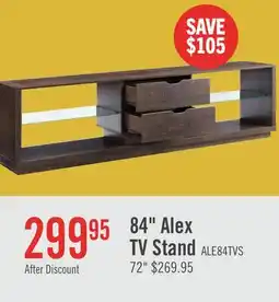 The Brick The Brick Alex 84 Modern TV Stand with Storage and Cable Management for TVs up to 90- Walnut Oak offer