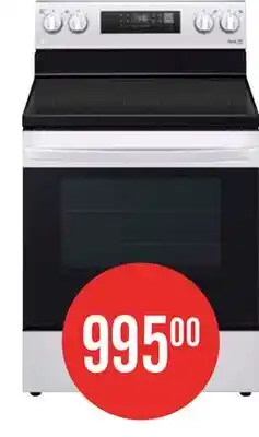 The Brick LG 6.3 Cu. Ft. Smart Electric Range with EasyClean - Stainless Steel - LREL6321S offer