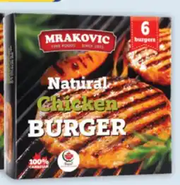 Marché Adonis Mrakovic natural chicken or beef burger Halal offer