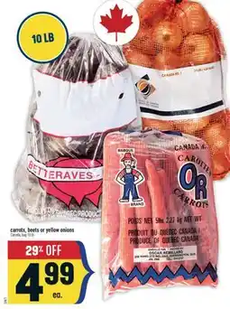 Marché Adonis Carrots, beets or yellow onions offer