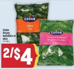 Marché Adonis Cedar frozen molokhia or okra offer