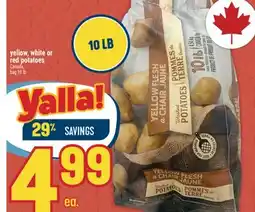 Marché Adonis Yellow, white or red potatoes offer