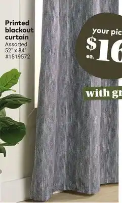 Giant Tiger Printed blackout curtain offer