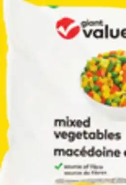 Giant Tiger Giant Value frozen vegetables offer