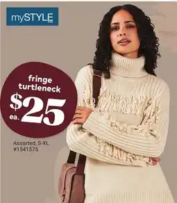 Giant Tiger fringe turtleneck offer