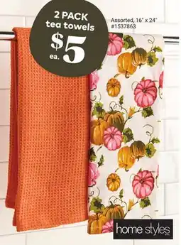 Giant Tiger tea towels offer