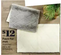 Giant Tiger Faux-fur mat offer