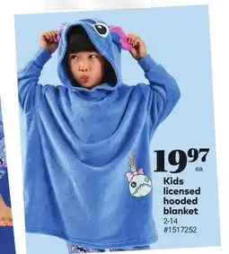 Giant Tiger Kids licensed hooded blanket offer