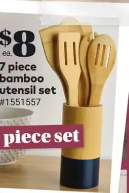 Giant Tiger 7 piece bamboo utensil set offer