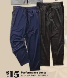 Giant Tiger Performance pants offer