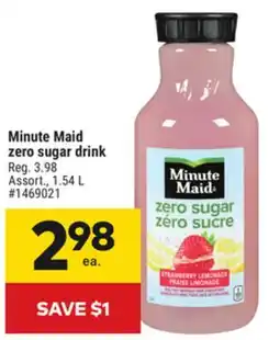 Giant Tiger Minute Maid zero sugar drink offer