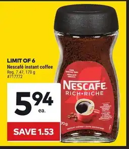 Giant Tiger Nescafé instant coffee offer
