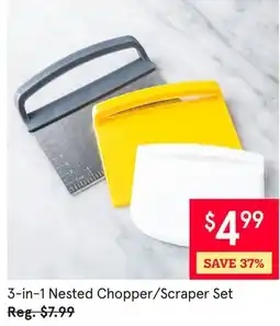 Kitchen Stuff Plus 3-in-1 Nested Chopper/Scraper Set offer