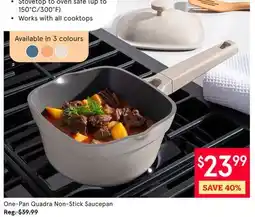 Kitchen Stuff Plus One-Pan Quadra Non-Stick Saucepan offer