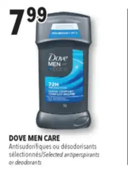 Familiprix DOVE MEN CARE, Selected antiperspirants or deodorants offer