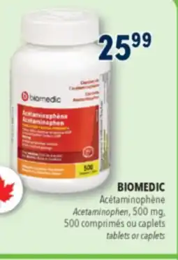 Familiprix BIOMEDIC, 500mg, tablets or caplets offer