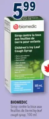 Familiprix BIOMEDIC Ivy leaf cough syrup, 100 ml offer