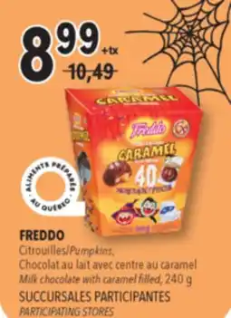 Familiprix FREDDO, Pumpkins, Milk chocolate with caramel filled, 240 g offer