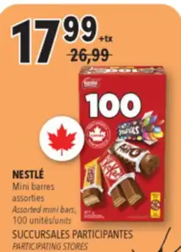 Familiprix NESTLÉ, Assorted mini bars, 100 units offer