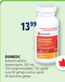 Familiprix Biomedic extra strength acetaminophen tablets for adults 150un offer