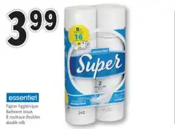 Familiprix essentiel Bathroom tissue, 8 double rolls offer