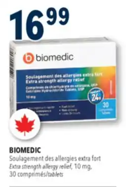 Familiprix BIOMEDIC, Extra strength allergy relief, 10 mg, 30 tablets offer