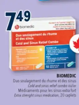Familiprix BIOMEDIC, Cold and sinus relief combo, 20 caplets offer
