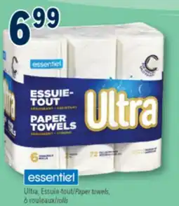 Familiprix ESSENTIEL, Ultra, Paper towels, 6 rolls offer