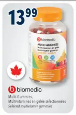 Familiprix BIOMEDIC, Selected multivitamin gummies offer