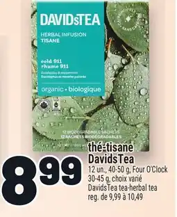 Metro THÉ-TISANE DAVIDSTEA | DAVIDSTEA TEA-HERBAL TEA offer
