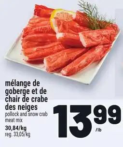 Metro MÉLANGE DE GOBERGE ET DE CHAIR DE CRABE DES NEIGES | POLLOCK AND SNOW CRAB MEAT MIX offer
