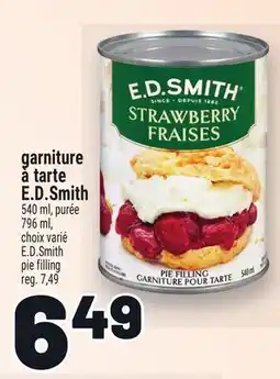 Metro GARNITURE À TARTE E.D.SMITH | E.D.SMITH PIE FILLING offer