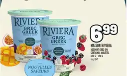 Metro YOGOURT GREC 0% MAISON RIVIERA offer