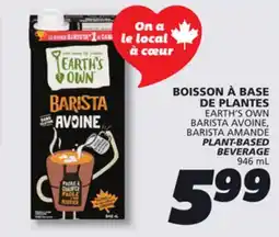 IGA EARTH'S OWN PLANT-BASED BEVERAGE offer