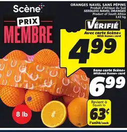 IGA SEEDLESS NAVEL ORANGES offer
