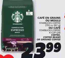 IGA STARBUCKS COFFEE, COFFEE BEANS OR GROUND COFFEE offer