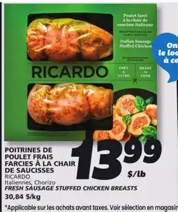 IGA RICARDO FRESH SAUSAGE STUFFED CHICKEN BREASTS offer