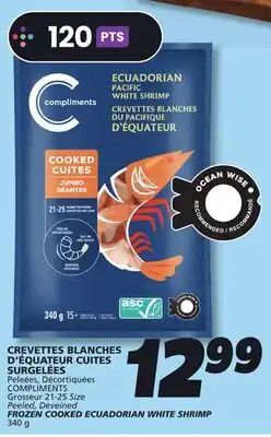 IGA COMPLIMENTS FROZEN COOKED ECUADORIAN WHITE SHRIMP offer