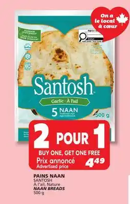 IGA SANTOSH À l'ail, Nature NAAN BREADS offer