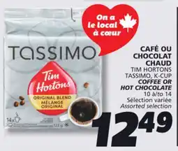 IGA TIM HORTONS TASSIMO, K-CUP COFFEE OR HOT CHOCOLATE offer