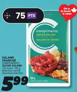 IGA COMPLIMENTS SLICED SALAMI offer