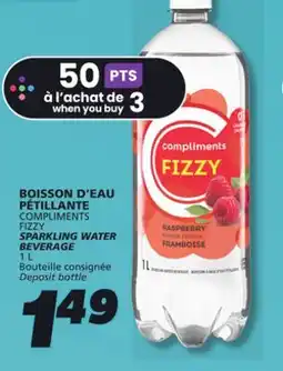 IGA COMPLIMENTS FIZZY SPARKLING WATER BEVERAGE offer